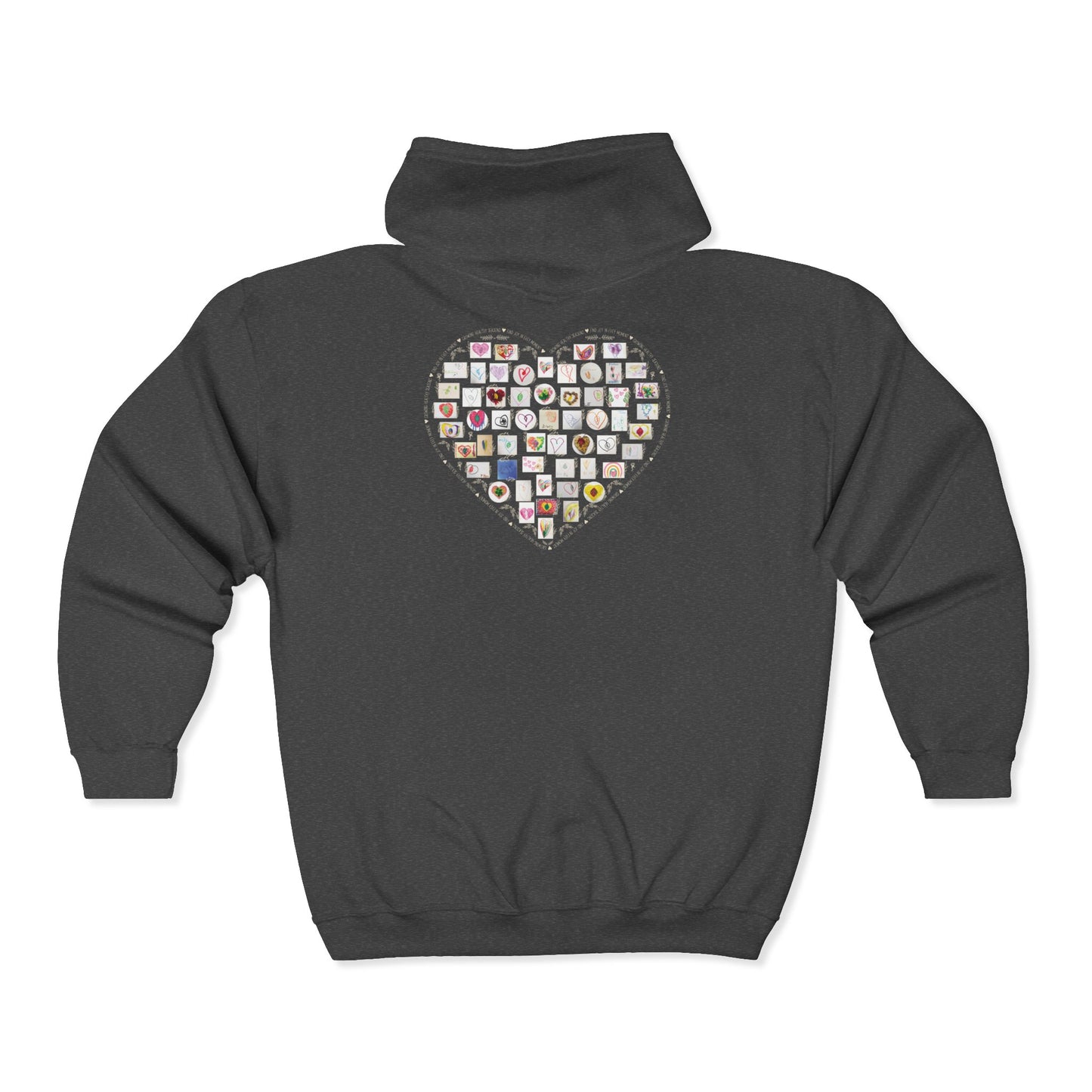 GHS Super Plush Hearts and Leaves Zipped Hoodie (Adult: Unisex)