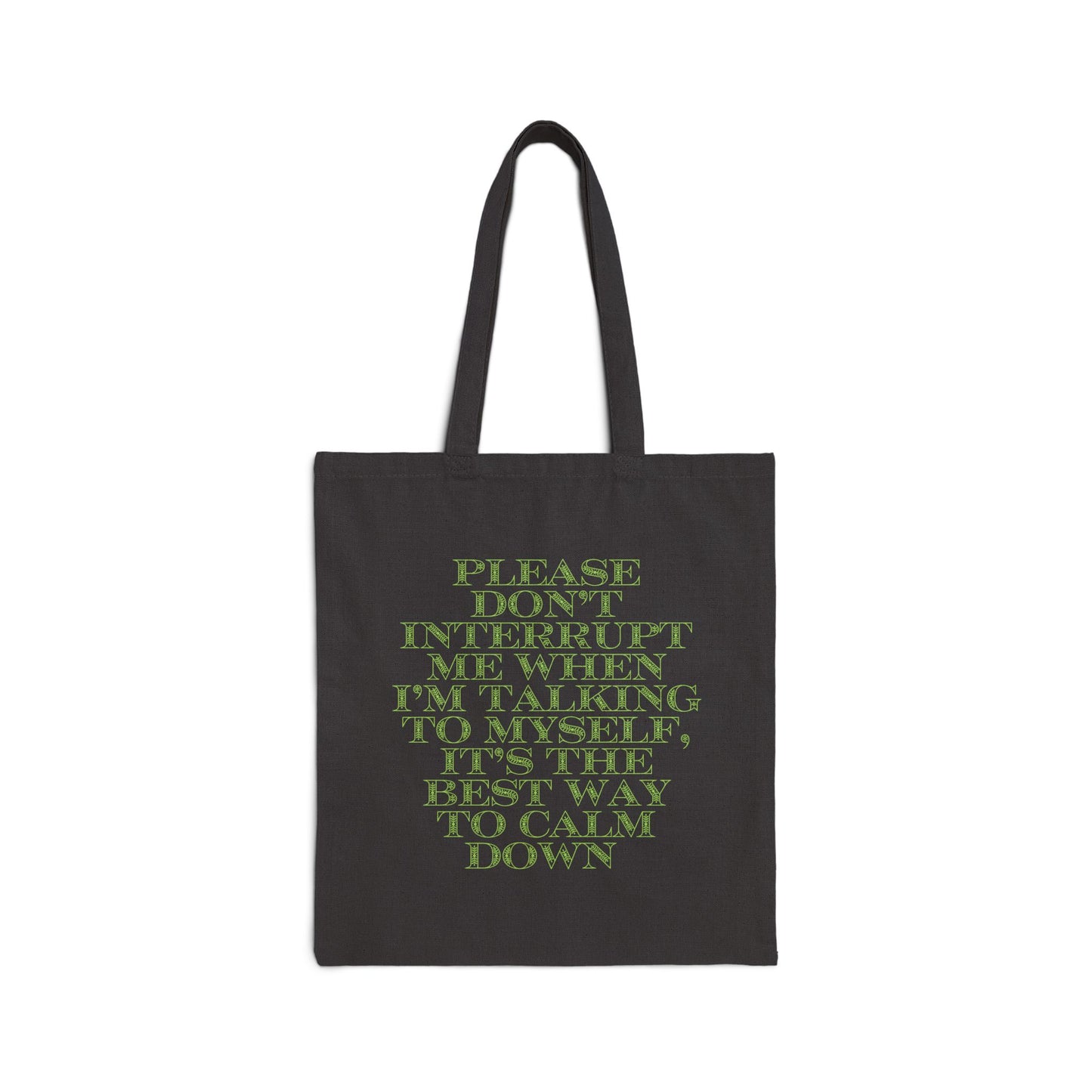 Talking to Myself Canvas All-Purpose Bag (15"X16" Large Tote)