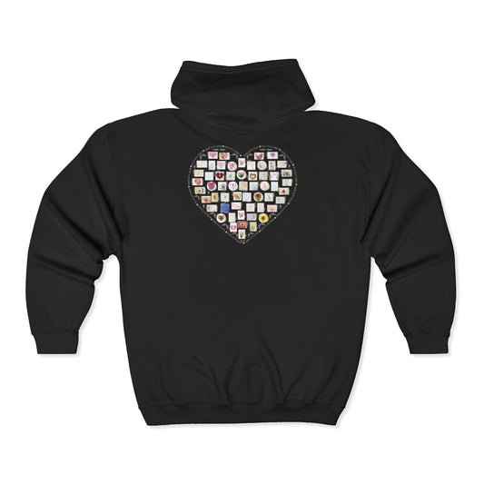 GHS Super Plush Hearts and Leaves Zipped Hoodie (Adult: Unisex)