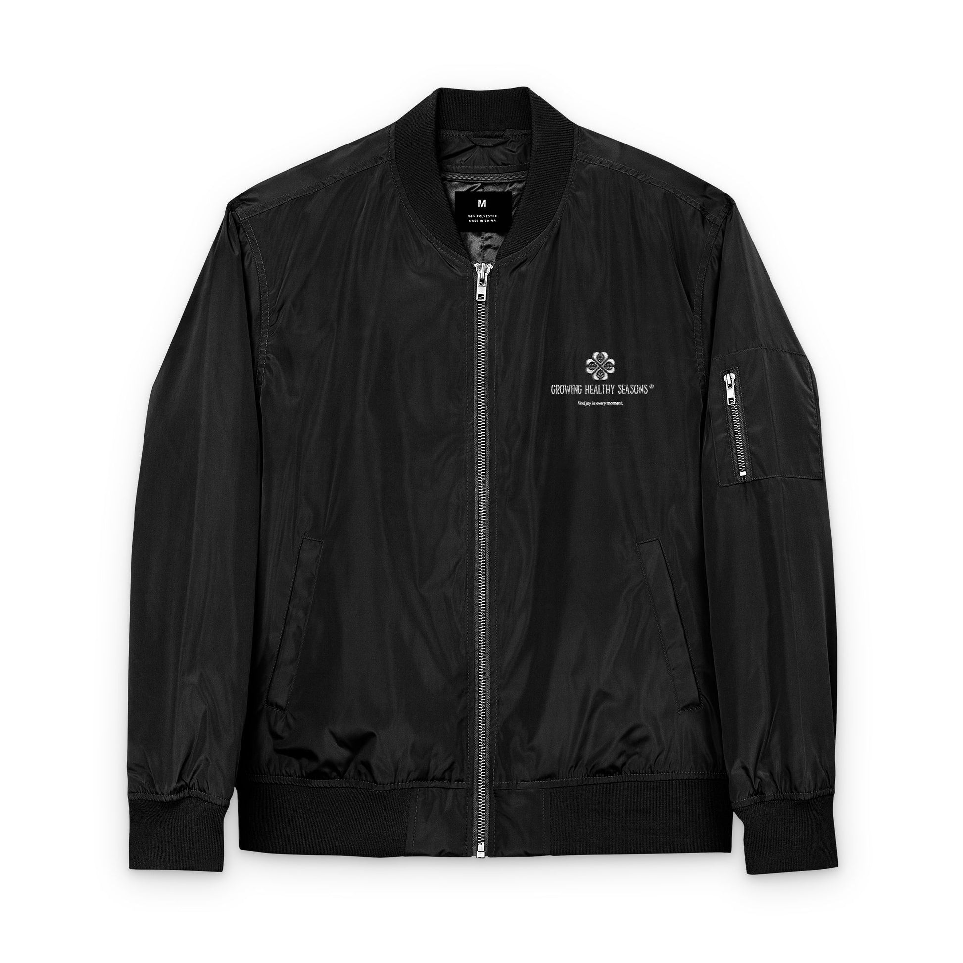 GHS Embroidered Black Bomber Jacket (Adult: Unisex) XS Black