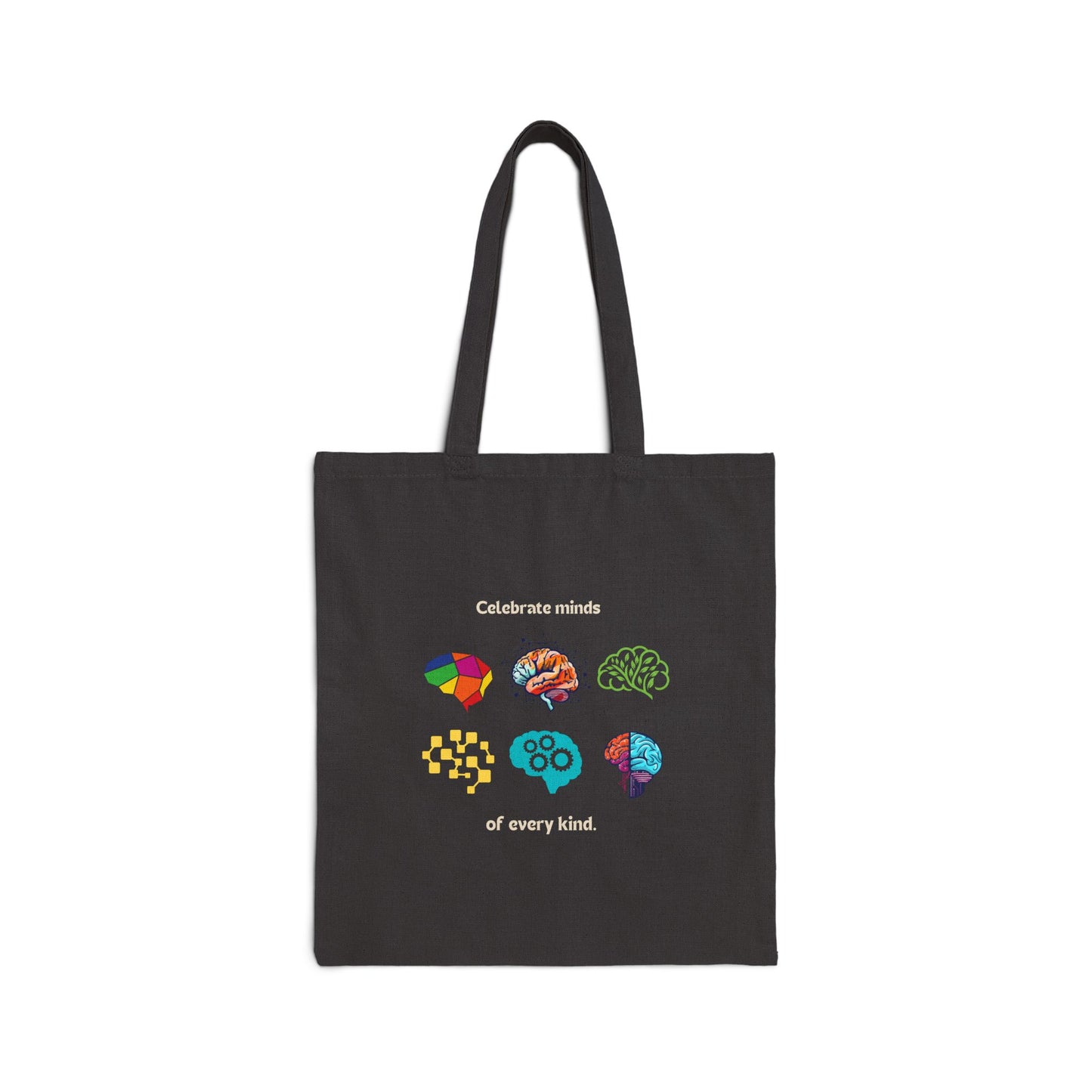 Celebrate Minds Canvas All-Purpose Bag (15"X16" Large Tote)