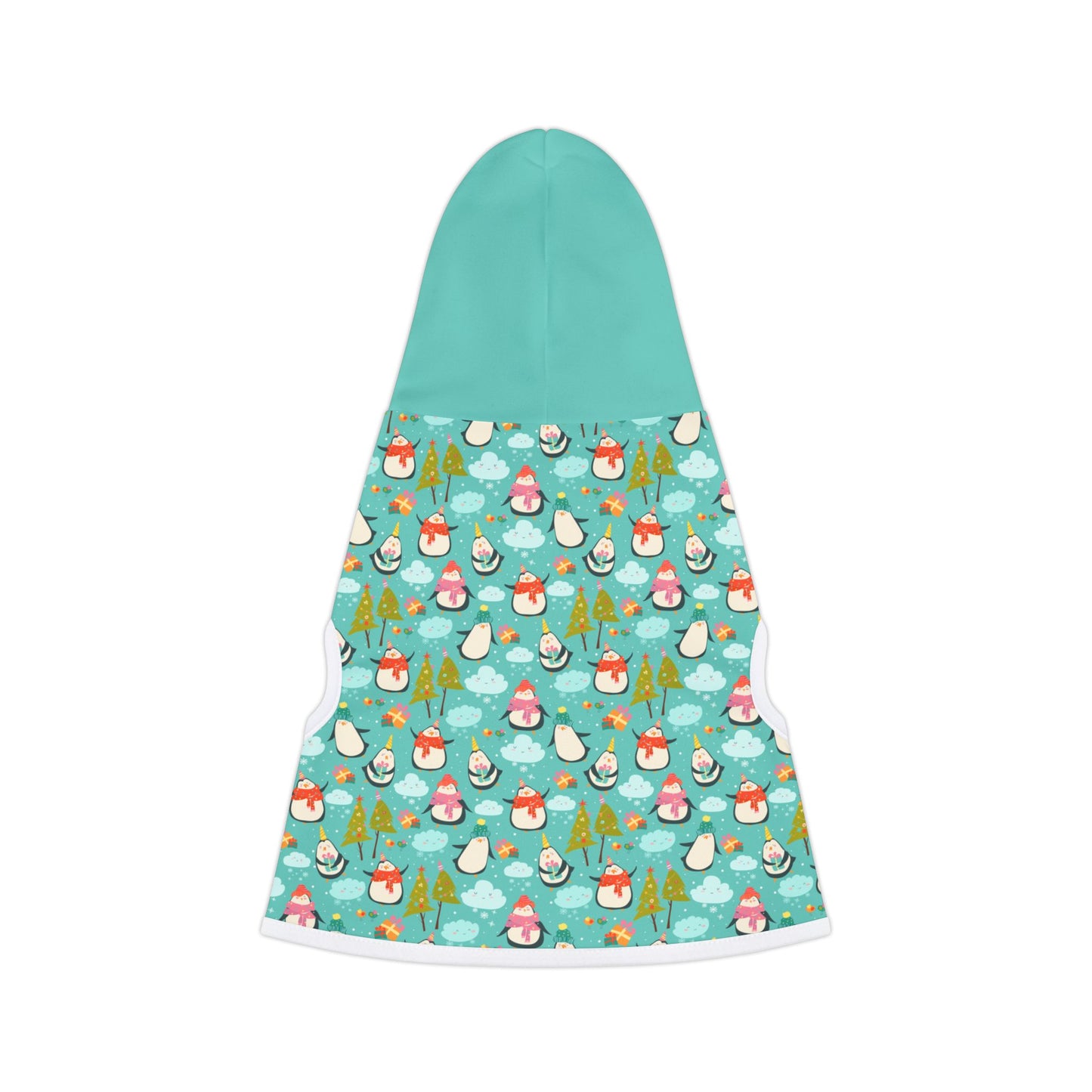 Paws & Purpose Pet Hoodie: Holiday Penguins