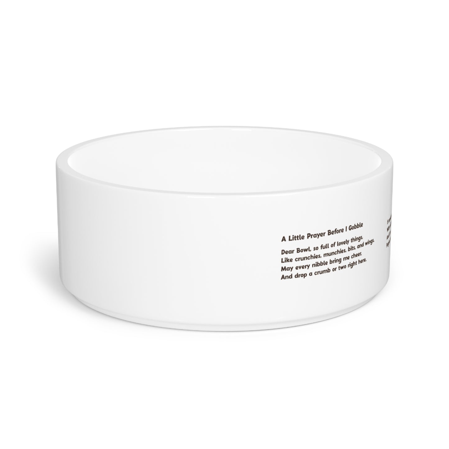 Paws & Purpose White Ceramic Pet Food Bowl (16oz)