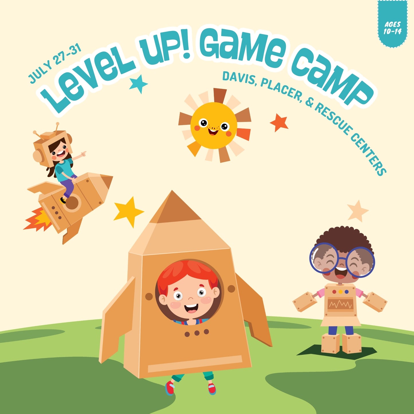 2026 Summer Camp | Level Up! Game Camp | Ages 10-14 | July 27-31 | Davis, Placer & Rescue