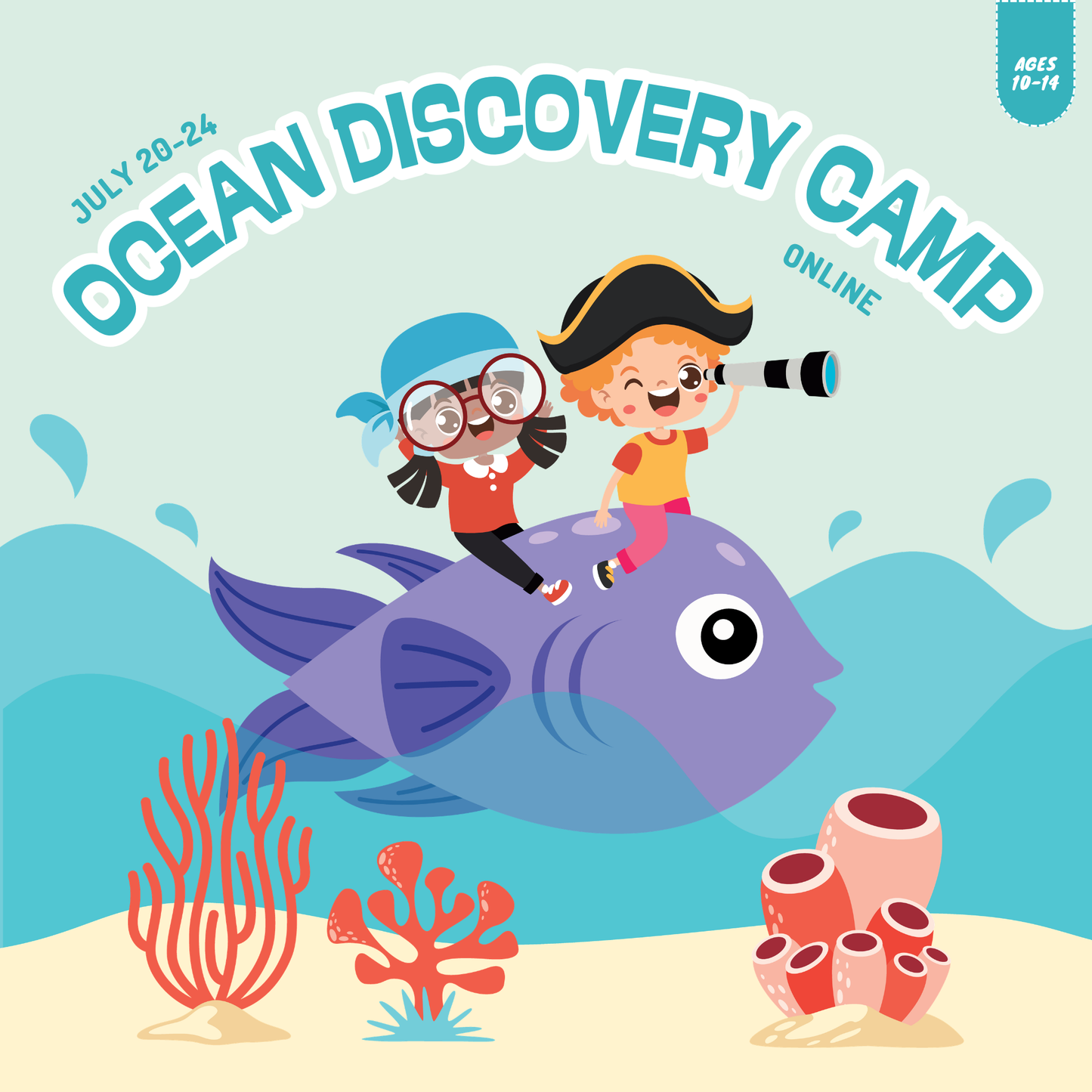 2026 Summer Camp | Ocean Discovery Camp | Ages 10-14 | July 20-24 | Online Only